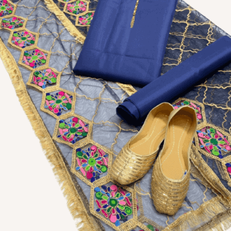 Hand Embroidered Gota Dress