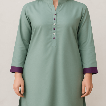 Pine Green Linen Kurta