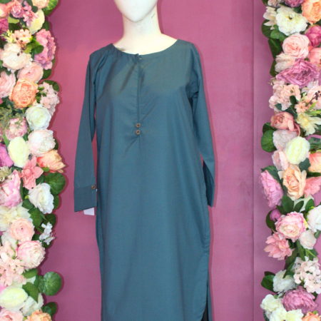 Blue Green Wash and Wear Shirt