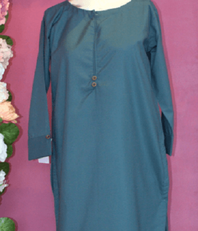 Blue Green Wash and Wear Shirt