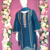 Blue Suit and Printed Dupatta- 3 Piece Suit